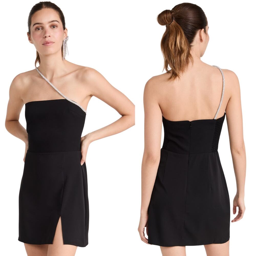 Amanda Uprichard Dream Mini Dress Rhinestone Cocktail Party Hoco Evening LBD S